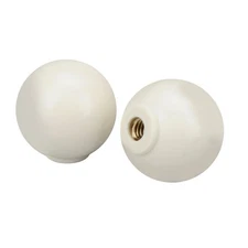 1953-1962 C1 Corvette Inside Door Opening Knobs White OEM #4154376