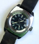 Vintage Timex Mechanical Manual Wind Black Dial Analog Watch 1970s