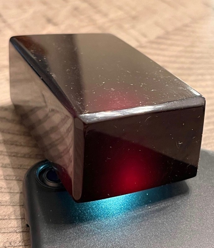 Majestic sleek quaint dark cherry jumbo block for dice or prayer bead 080124eG@