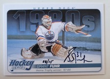 12/13 Upper Deck Grant Fuhr Hockey Heroes Auto #08/15 Oilers Rare Autograph 