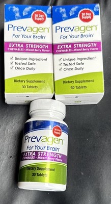 New Lot Of 3 Factory Sealed Authentic Prevagen Extra Strength 30x3 90 Capsules.A