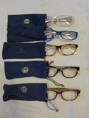 Set of 5 Joy Mangano SHADES Reading Glasses/Readers +2.5 (2 Styles)