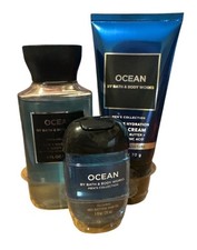 Bath  Body Works OCEAN 3-Piece GIft Set TRAVEL Body Wash, Cream, Sanitizer