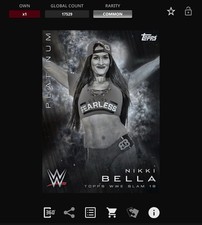 DIGITAL Topps WWE Slam 18 - PLATINUM Black - NIKKI BELLA