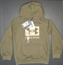 Under Armour 6005758-390 Boys' S Freedom Big Flag Graphic Hoodie, Marine Green
