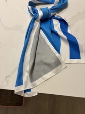 Long rectangle Royal Blue, Gray and White Scarf 13"x58"