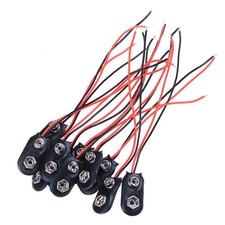 10x 9V Battery Snap Holder Clip Connector Hard Shell 10CM Cable Lead ArrivalNhz