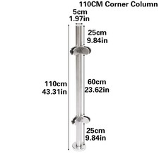 Balcony Pool Glass Panel Balustrade Railing Glazing Post Stainless Steel Post UK