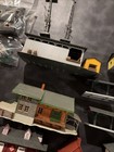 Large Lot Vintage Model Train Stuctured Homes Trees Lights + 5 Lionel Cars O NIB — photo 7