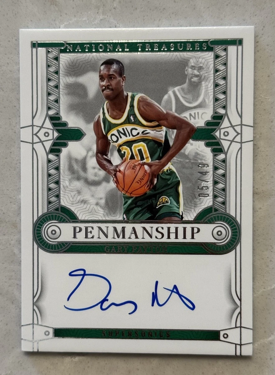 Panini Gary Payton Basketball Autographed Sports Trading Cards