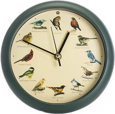 The Original Singing Bird Orologio Suono da Parete/Scrivania, 8 Pollici, Verde