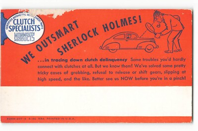 Clutch Specialists - Monmouth Products VTG Postcard COCO2.