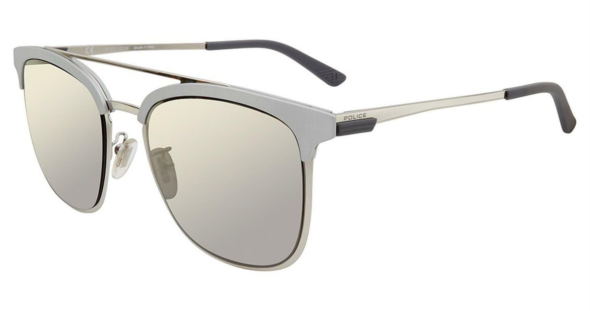 Police Sunglasses SPL 569V 579X Crossover 1 Shiny Palladium