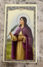 Prayer to Saint Lucy Laminated Holy Card