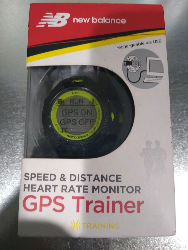 New Balance GPS Cardio Trainer Lime W/ Heart Rate 50104 NB rechargable with USB - Image 2 of 4