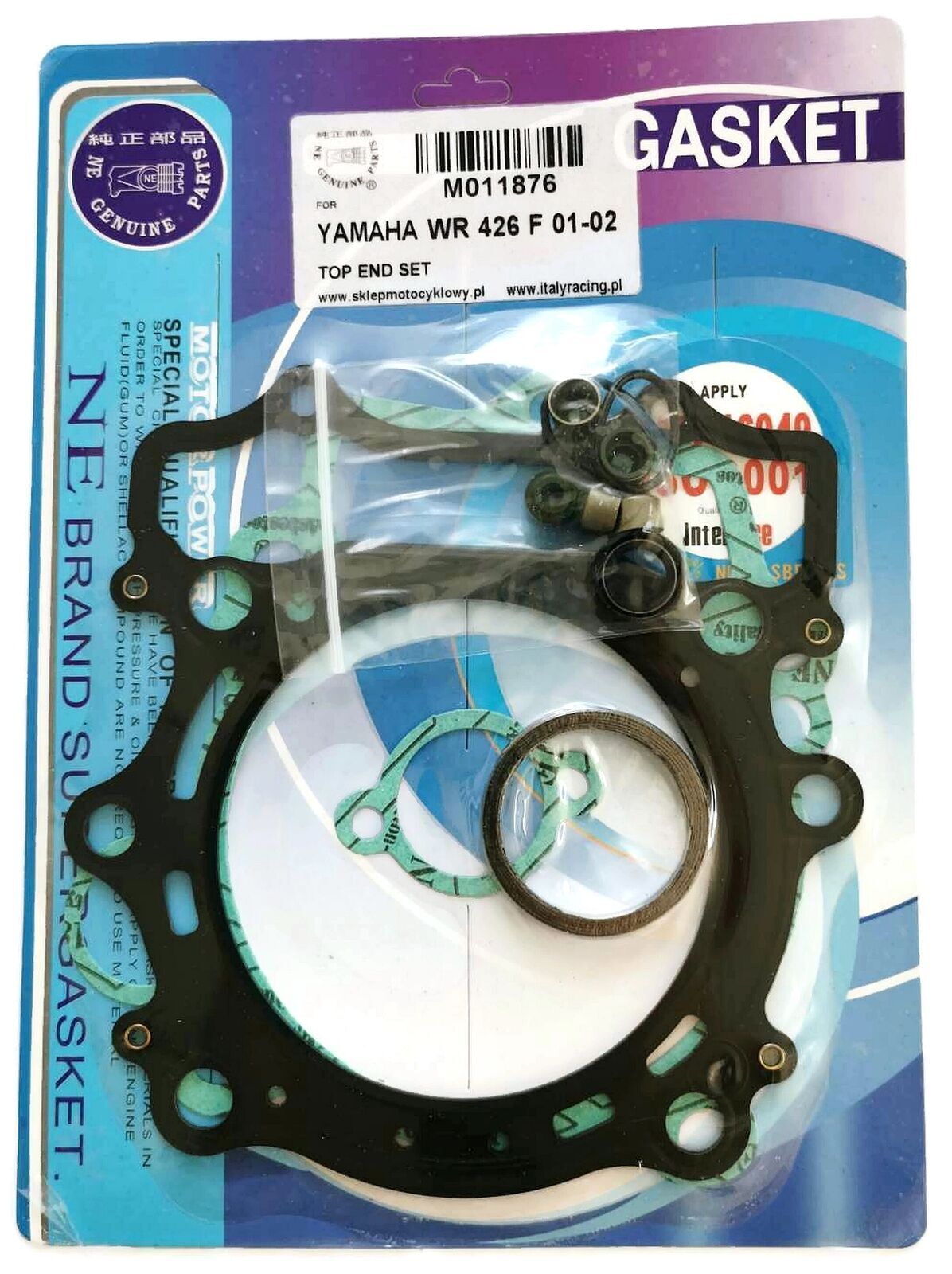 Pochette joints le haut du moteur YAMAHA YZ 426 F pour entretien et changement de piston