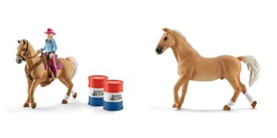 Schleich Barrel Racing with Cowgirl Playset  