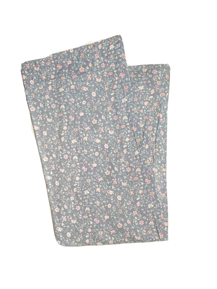 Juego de 6 fundas cortinas cruzadas vintage años 70 azul gris floral encaje casa de campo raro difícil de encontrar Foto 2 de 4