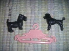 MATTEL'S VINTAGE BARBIE DOLLS POODLES & HANGER, LOT #12R