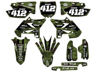 2005-2007 fits UFO RESTYLE YZ 250 2-STROKE APACHE Green Senge Graphics Kit Co...