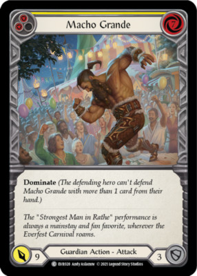 Light Play FaB Rainbow Foil Macho Grande (Yellow) - Rainbow Foil - 1st Edition E