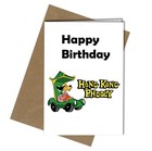 HONG KONG FUEY DRIVING CAR HAPPY BIRTHDAY A5 GREETING CARD