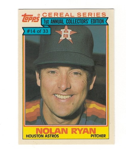 NOLAN RYAN 1984 TOPPS CEREAL SERIES #14 NRMT+ - Picture 1 of 1