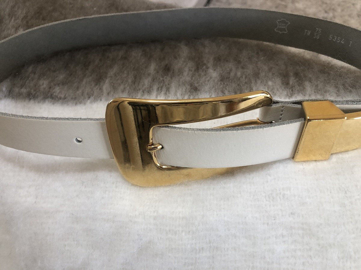 ECHT RIND-LEDER | Tan Leather Belt with Gold Buckle Men main image 2