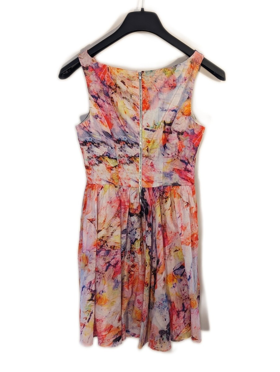 Betsey Johnson Tie Dye Swing Dress Size 2 Lined Flare | eBay