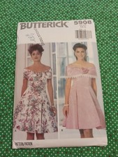 Butterick Sewing Pattern 5908 Misses Dress Evening Party ,size 6,8 10