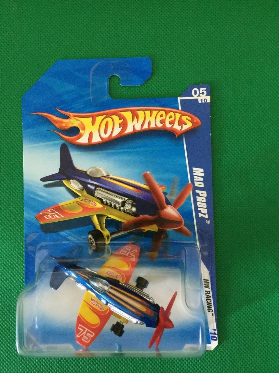 hotwheels ホットウィール　MAD PROPZ 10台セット Hot Wheels HW Racing '10 Blue & Yellow Mad Propz Toy Plane
