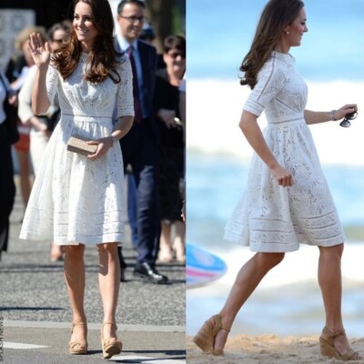 Stuart Weitzman Minx Woven Leather Cork Wedges Kate Middleton