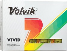Volvik Golf 2024 Vivid Matte Finish Golf Balls - 1 Dozen Box - MATTE YELLOW