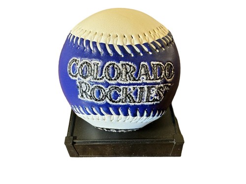 Pelota de béisbol de recuerdo bordada de los Colorado Rockies - Imagen 1 de 5