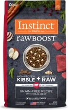 Instinct Raw Boost Adult Grain-Free Real Beef Recipe Dry Dog Food, 20-lb bag