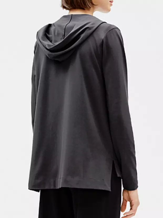 Eileen fisher hooded hot sale cardigan
