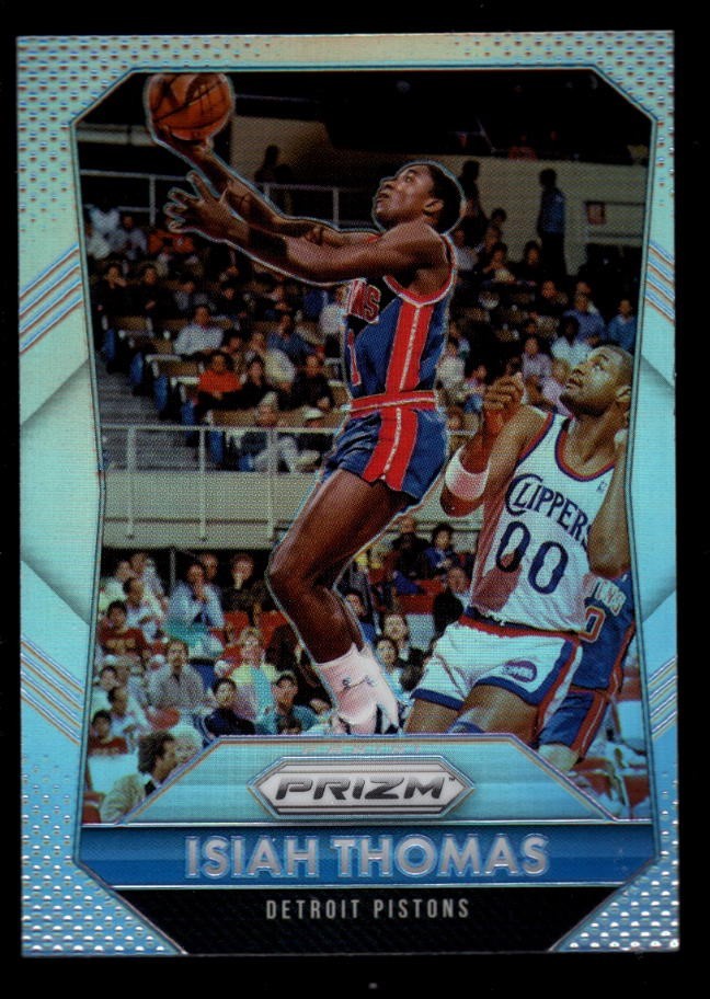 ISIAH THOMAS #257 PISTONS HOF PRIZMS SILVER REFRACTOR 2015-16 PANINI PRIZM 15-16