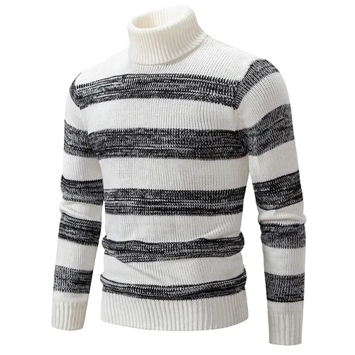 Men's New and Winter Casual Warm Neck Sweater Knit Pullover Autumn Tops Sweater - Picture 24 of 41