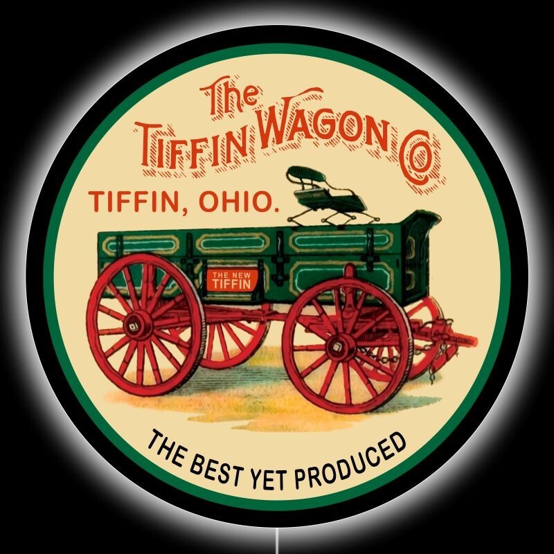 Tiffin Ohio -Tiffin Wagon Company NEW LED Hanging Lighted Sign: 23