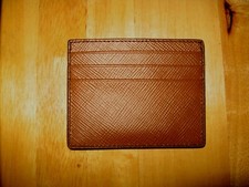 Michael Kors Tall Card Case Harrison Luggage Color Brown Leather NWT