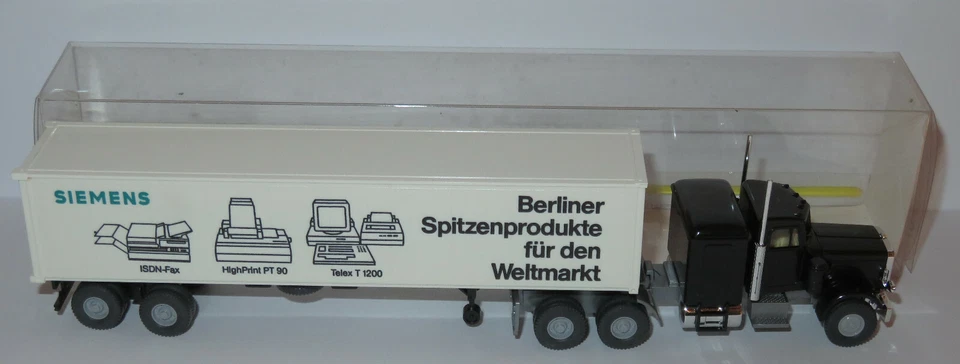WIKING HO 1/87 CAMION PETERBILT SEMI-REMORQUE CONTAINER SIEMENS US TRUCK 527/129 - Photo 3/4