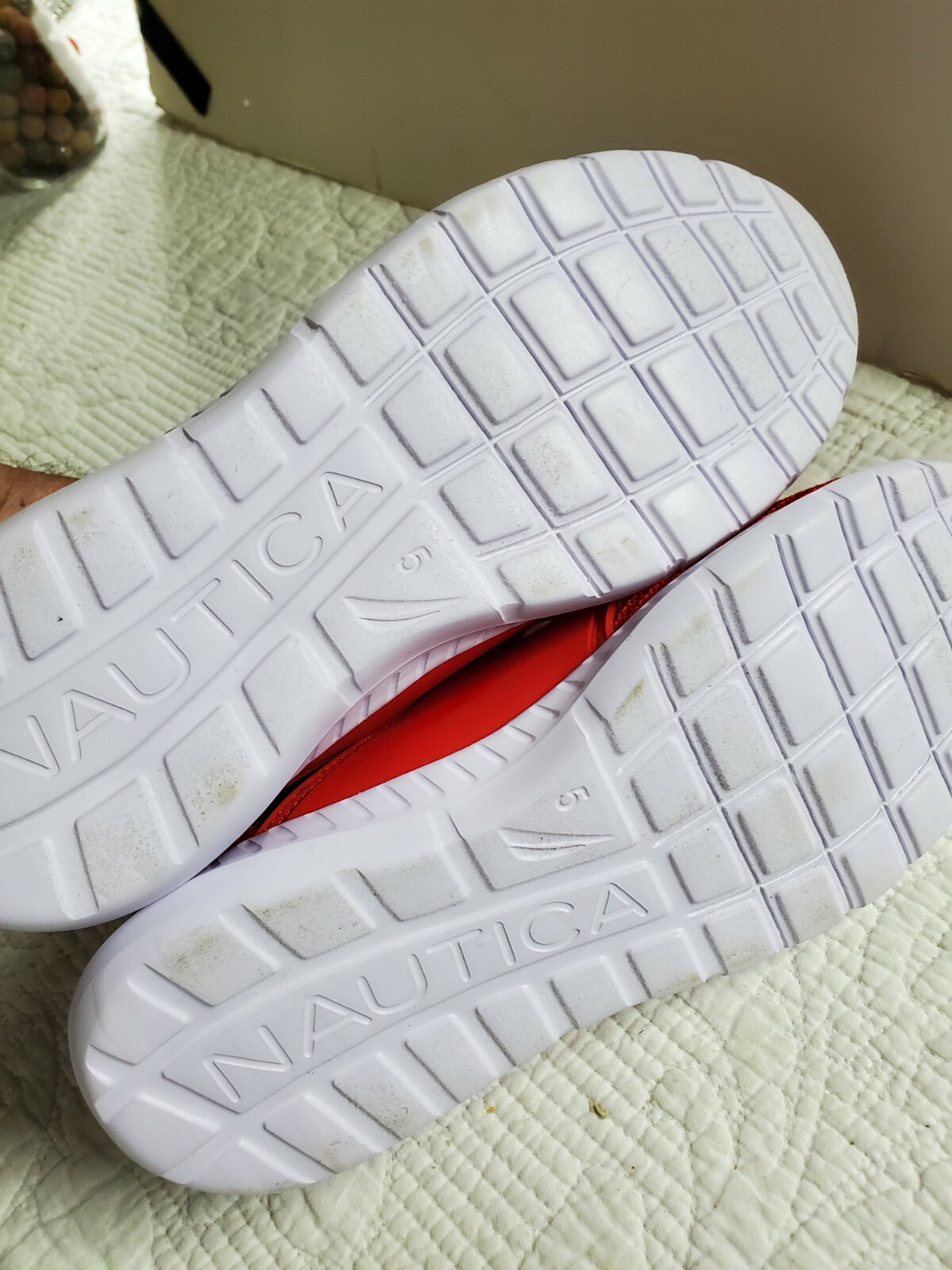 SAOLA Rete Nautica Rainey 2 taglia 5. Once Wore Sneakers Rosso Nero (346060)