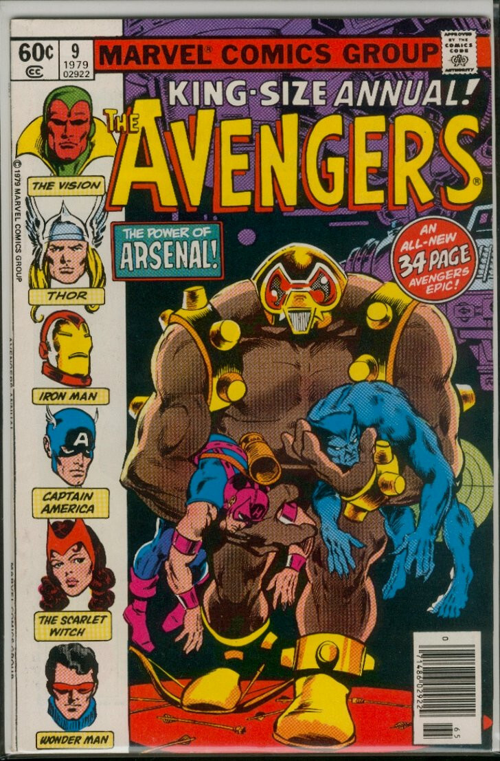 Marvel Comics The AVENGERS King-Size Annual #9 VFN 8.0 | eBay