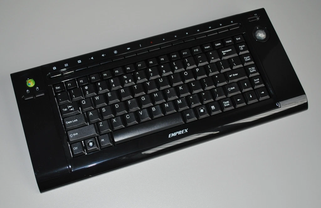 EMPREX Funktastatur Multimedia Keyboard -Integrierter Trackball.