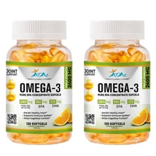 2 Triple Strength Omega 3 Fish Oil afa nutrition EPA, DHA Fish Oil Omega 240