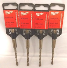 Image of 4 X Milwaukee 4932339499 5.5mm x 110mm M2 2-Cut SDS PLUS Drill Bit
