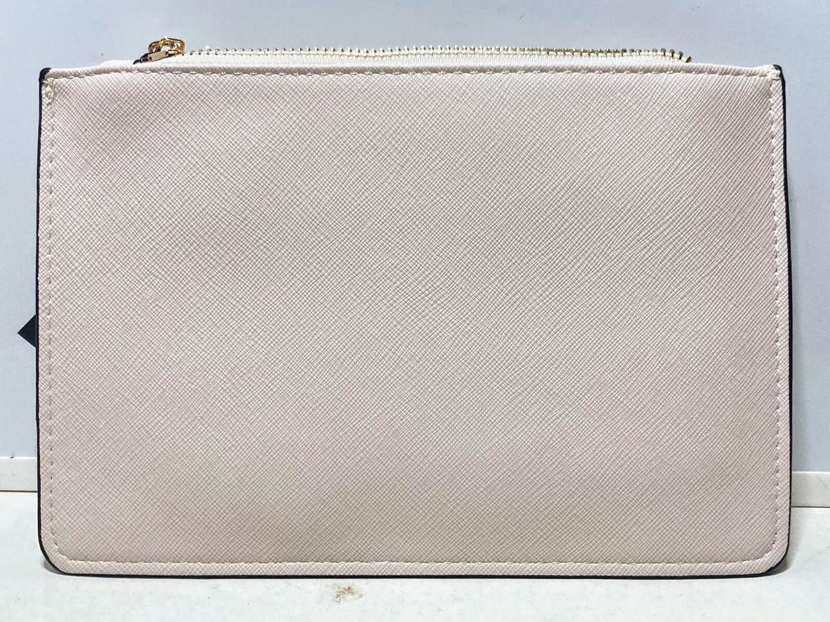 vanessa0212 Vanessa Williams The Lush Collection Off White Zip Pouch / Clutch