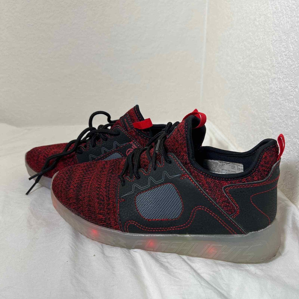 Flashlights boys size rechargeable light up shoes