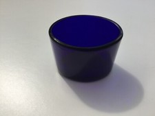 Salzeinsatz Glas Kobaltblau Bad Stil Senftopf Vintage