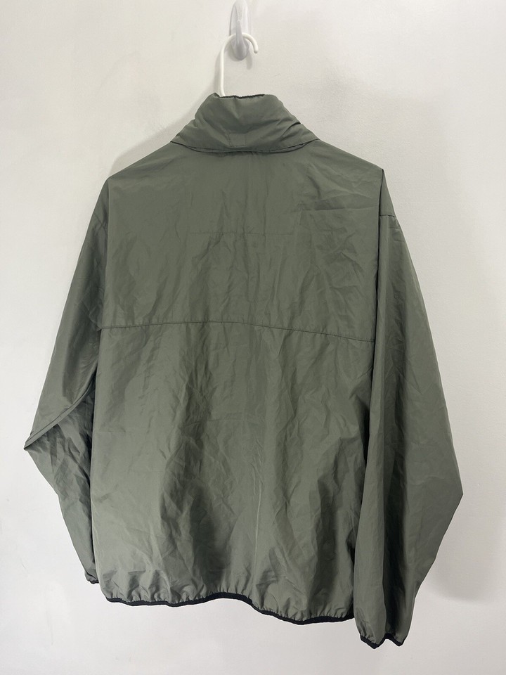 Izod XFG Mens Rain Windbreaker Jacket Medium Green Full Zip Packable eBay